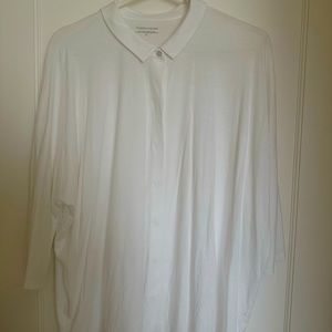 Eileen Fisher Organic White Cotton Shirt- Lovely!